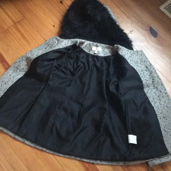 Anthropologie "Third Piece"  Black & White Pea coat, EUC - Picture 6 of 8